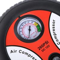 Автомобильный компрессор в форме колеса Air Compressor H0248 260PSI 12V автокомпрессор, насос с манометром для контроля давления в шинах, колес авто