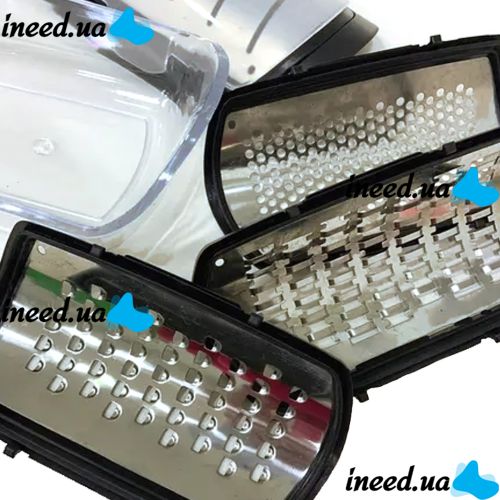 Набор терок Soft Touch Container Grater Set 4 в 1 ручная овощерезка, мультислайсер для нарезки овощей и фруктов со сменными насадками и контейнером