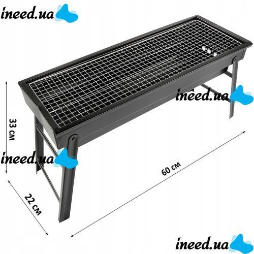 Складной BBQ гриль 60 см Mensory Babale Portable Barbecue Grill TL-603 портативный угольный, дровяной мангал, переносной барбекю с сеткой, 60см