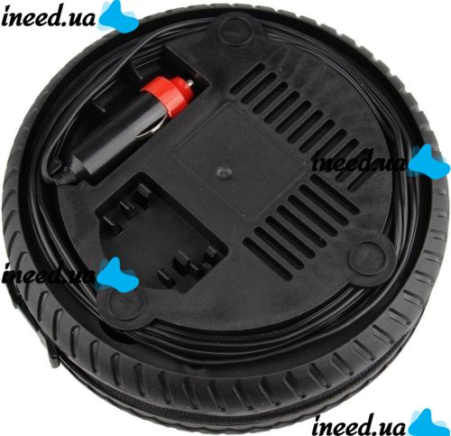 Автомобильный компрессор в форме колеса Air Compressor H0248 260PSI 12V автокомпрессор, насос с манометром для контроля давления в шинах, колес авто