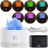 Зволожувач повітря Flame Aroma Diffuser EL - 96W дифузор ефірного масла з імітацією полум'я диму настільний ароматизатор 7 кольорів підсвічування HY01