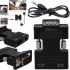 Конвертер HDMI-VGA OUT Black адаптер для перетворення сигналу 1080p з аудіо виходом, перехідник з HDMI на VGA кабель 3.5 мм jack Чорний