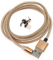 Магнитная зарядка для телефона Hoco X-Cable Magnetic 3 в 1 круглый USB кабель micro lightning type-c 1 м шнур с LED подсветкой M3 для Android IOS