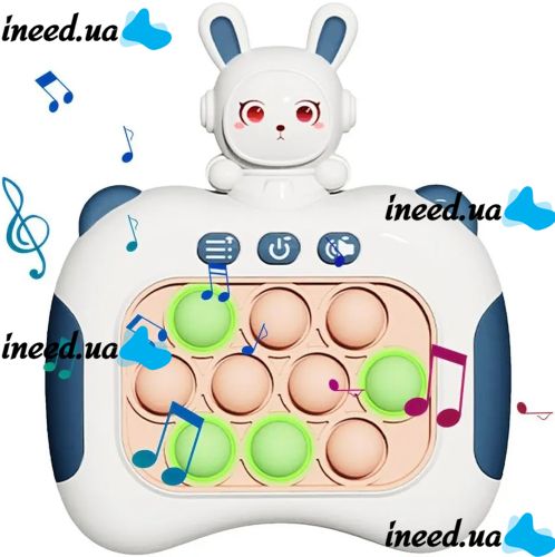 Детская игрушка головоломка Quick Pop It Baby Bunny интерактивная электронная приставка антистресс поп ит для снятия стресса на батарейках от 3-х лет