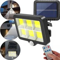 Подвесной уличный фонарь Solar light BK-128-6 COB на солнечной батарее с датчиком движения и пультом ДУ, водонепроницаемый настенный светильник