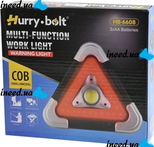 Аварийный свет Hurry Bolt Emergency Hazart Light HB-6609T автомобильный знак аварийной остановки со светодиодным фонарем и солнечной батареей microUSB
