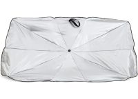 Автомобільна світловідбиваюча шторка парасолька Car Umbrellas сонцезахисний тент 120х70 см козирок на лобове скло для захисту від сонця в авто Чорний