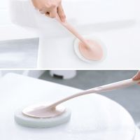Универсальная щетка Sponge Brush для уборки унитаза, ванной, чистящая губка из микрофибры для чистки и мытья кухни с длинной ручкой