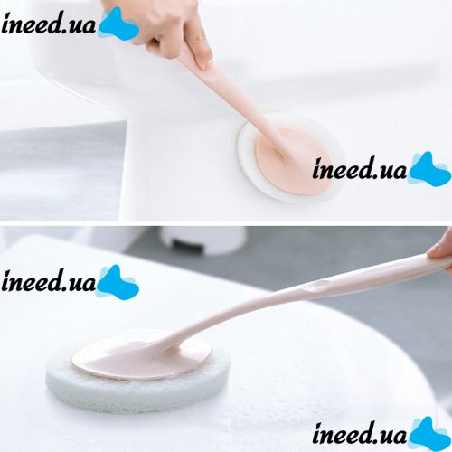 Универсальная щетка Sponge Brush для уборки унитаза, ванной, чистящая губка из микрофибры для чистки и мытья кухни с длинной ручкой