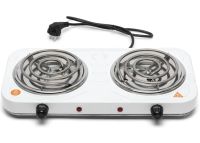Настольная двухконфорочная электроплита Hot Plate Electric Cooking JX-2020B спиральная плита на 2 конфорки 5 режимов 2000W с термостатом индикатором