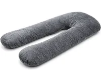 Ортопедическая подушка для беременных Momcozy Pregnancy Pillow PP101 80x120 см U-образная подкова для сна и отдыха с поддержкой спины и живота Серая
