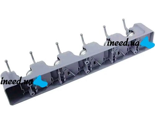 Настенный держатель для швабры и щеток Broom Holder mh-05 держатель-органайзер на 5 отсеков и 6 крючков органайзер фиксатор для инвентаря Серый
