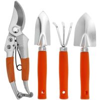 Садовый набор Gardening Set 14 предметов для ухода и посадки растений, Комплект инструментов лопатка секатор из нержавеющей стали для огорода в кейсе
