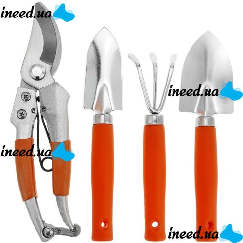 Садовый набор Gardening Set 14 предметов для ухода и посадки растений, Комплект инструментов лопатка секатор из нержавеющей стали для огорода в кейсе
