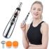Акупунктурный массажер в форме ручки Massager Pen DF-618, Прибор для точечного массажа всего тела Серый, Электронная акупунктурная ручка для лица