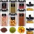 A set of containers for bulk products Food Storage Container Set of 6 containers, transparent containers with lids for food storage, cereals