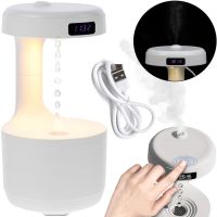 Anti Gravity Humidifier 800ml Portable Drip Mini Diffuser with Reverse Flow and Backlight White
