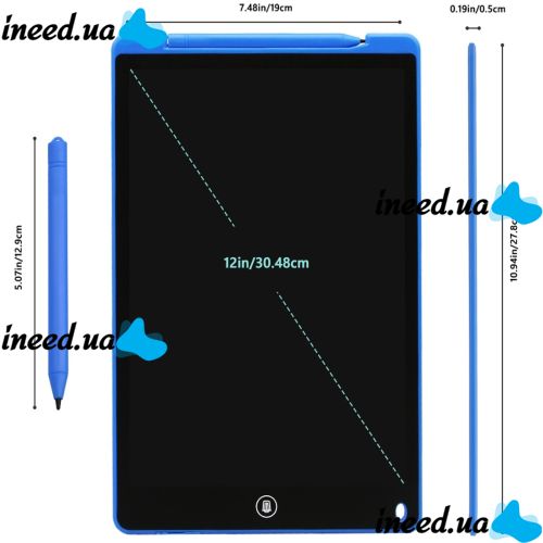 Графічний LCD планшет для малювання DEX DWT-8516 портативний електронний кольоровий LED-планшет 8,5 " з стилусом в комплекті magic sketchpad