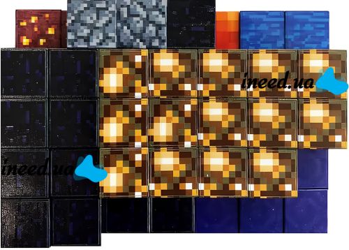 Детский магнитный конструктор Майнкрафт Magnetic Block Minecraft Z05A на 58 деталей 2х2 см разноцветные развивающие 3D кубики для детей от 3-х лет