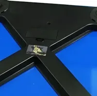 Електронні підлогові ваги Domotec MS-1604 до 180 Кг, Квадратні скляні ваги з Led дисплеєм для зважування Домотек до 180кг Сині