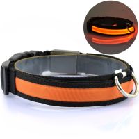 Світиться тканинний нашийник Glow Ring для кішок і собак світлодіодний неоновий з LED підсвічуванням на акумуляторі з USB для домашніх вихованців