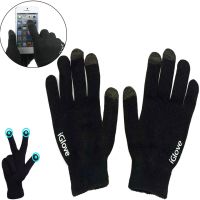 iGloves Black Touchscreen Gloves, Winter Gloves with Touch Fingers for Working with Capacitive Screens, Black