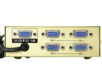 Сплиттер VGA KV-FJ1504A Splitter, Коммутатор 150MHz 4 Port Четыре порта с адаптером разветвитель VGA