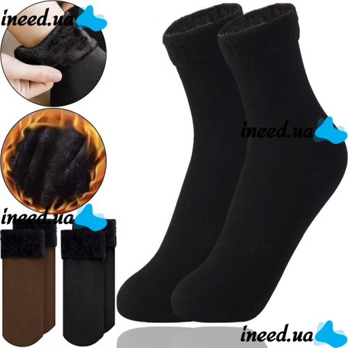 Универсальные женские термо носки Thermal Fashion Socks XD-01 35-41 размер с начесом, Утепленные зимние носочки на меху, Пара носков XD-02