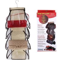 Organizer for storing bags on a hanger Range Sacs a Main, hanging hanger for 16 bags, hanger organizer for accessories for 8 sections, pockets