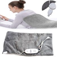 Успокаивающая массажная нагревательная грелка накидка Massaging Weighted Heating Pad для всего тела Тепловая флисовая электрогрелка плед с подогревом