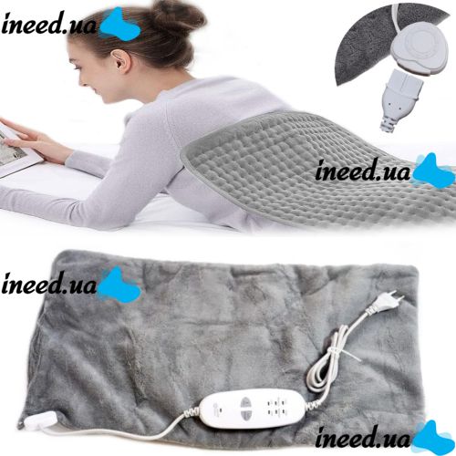 Успокаивающая массажная нагревательная грелка накидка Massaging Weighted Heating Pad для всего тела Тепловая флисовая электрогрелка плед с подогревом
