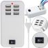 USB Desktop Charger 20W Network Charger with 6 Ports with Switch, Charging Adapter for charging phones with 6 connectors from the network White