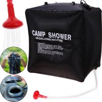 Туристический переносной душ Easy Camp Solar Shower Bag на 40 литров для походов и кемпинга, Летний резервуар для воды с солнечным подогревом Черный