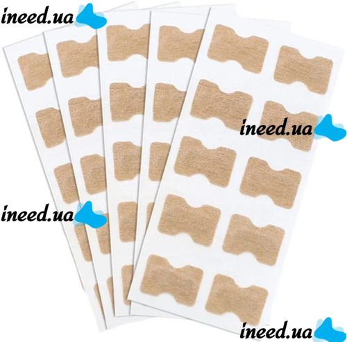 Набор пластырей Elastic Toenail Correction Sticker 50 шт для коррекции врастающих ногтей Телесный пластырь наклейка для устранения вросшего ногтя