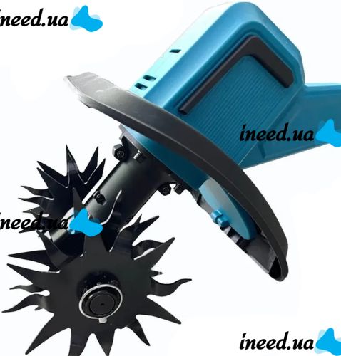 Makita HA-1039 cordless hand cultivator for loosening and weeding the vegetable garden, Cordless electric cultivator with 2 batteries for garden Blue