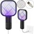 Electric USB Mosquito Swatter UKC 3945 Insect Exterminator, Mosquito and Fly Swatter Lamp with UV light from usb Black