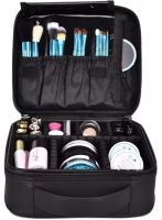 Органайзер для хранения косметики Niceland Beauty box MAG-590 с ручкой для переноски, Дорожная водонепроницаемая косметичка, бьюти кейс Черная