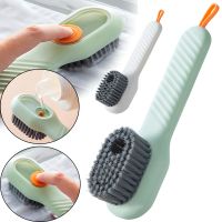 Многофункциональная универсальная щетка MHZ Cleaning Brush для чистки одежды и обуви, Щётка для мытья посуды с дозатором для моющего средства