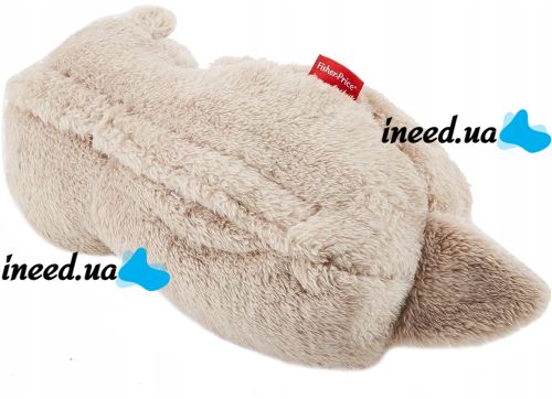 Luminous Breathing Otter Fisher Price FXC66 30cm with Breathing for Children's Sleep, Soft Plush Toy Musical Night Light with Batteries Grey
