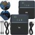 Senxin SX9 Wireless Dual Loop Microphone for Camera and Phone, Wireless Loop Radio System with Transmitter and Type-C Receiver