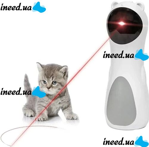 Автоматическая лазерная игрушка Catget LY-876 W1 для котов и кошек, Смарт игрушка с лазером для домашних животных 5 режимов от USB и батареек