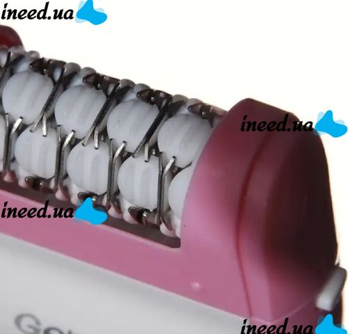 Беспроводная электробритва Gemei GM-3052 Pro 3в1 с насадками пемза эпилятор с двойным лезвием для зоны бикини и ног, Женская бритва Gemmy Розовая