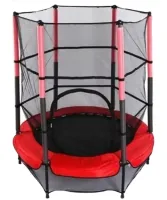Детский батут Tilly BT-RJ-0072 140 см до 60 кг с защитной сеткой и мягкой обшивкой, Круглый батут YH-D007 на пружинах для дома и улицы для детей