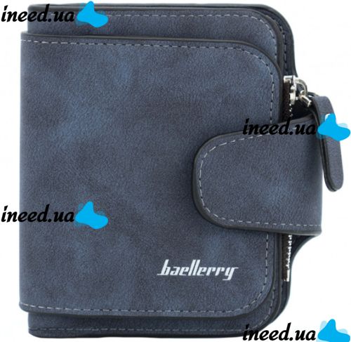 Женский замшевый кошелек Baellerry Forever Mini N 2346 Navy Blue женское мини портмоне на 10 отделений для купюр и мелочи 10.5Х11.5 см Синий