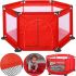 Bambi M1340 folding playpen with mosquito net for children's play, DreamToys Hexagonal ball dry pool with fence for toddlers