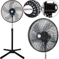 Напольный вентилятор Bitek BK-1881 120W 5 лопастей 46 см, Вентилятор Битек 18" дюймов на телескопической ножке 106-136 см с поворотом от сети