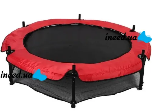 Детский батут Tilly BT-RJ-0072 140 см до 60 кг с защитной сеткой и мягкой обшивкой, Круглый батут YH-D007 на пружинах для дома и улицы для детей