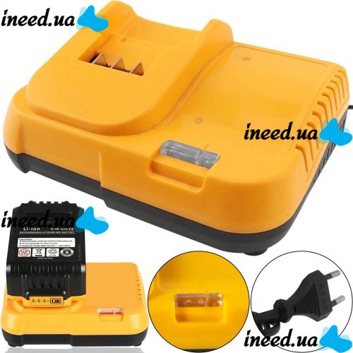 Зарядное устройство для зарядки аккумуляторов Dewalt 24V 3 контакта, Блок питания зарядка Деволт для аккумуляторной батареи 24В 2А от сети Желтый