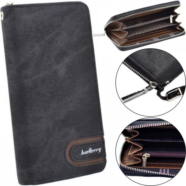 Baellerry Denim S1514 Black Black Men's Clutch Wallet Wallet Wallet Wallet