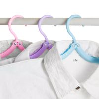 Складная пластиковая вешалка плечики трансформер Plastic Drying Rack FM-14 1 шт для хранения сушки одежды Складные тремпеля для вещей и обуви в шкафу